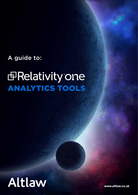 RelativityOne Analytics Tools eBook Cover 