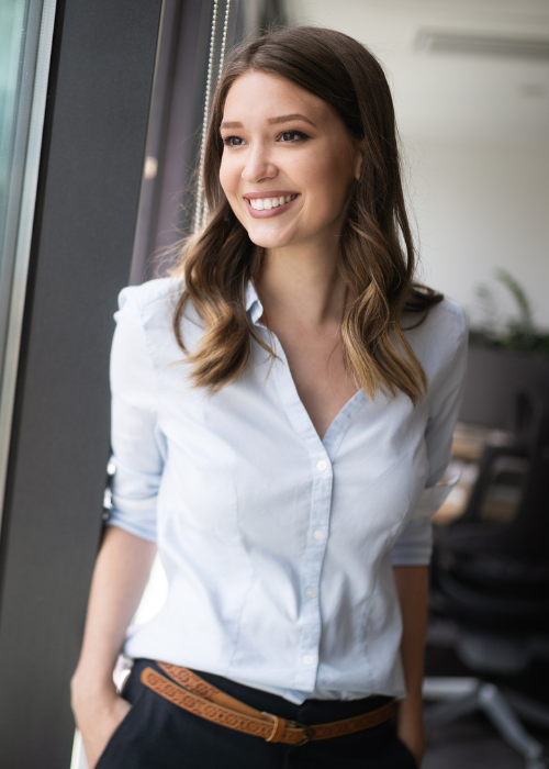 businesswoman smiling