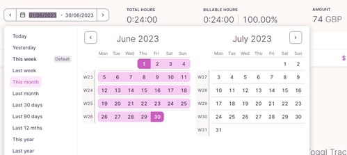 Date toggling for support detailed reporting
